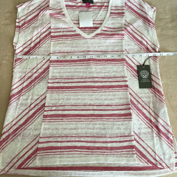 Vince Camuto Striped V-Neck Dolman Top - Size S - Picture 7 of 12